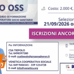 Ultimi posti per il Corso OSS al CSA Tiepolo: selezioni il 21 settembre!