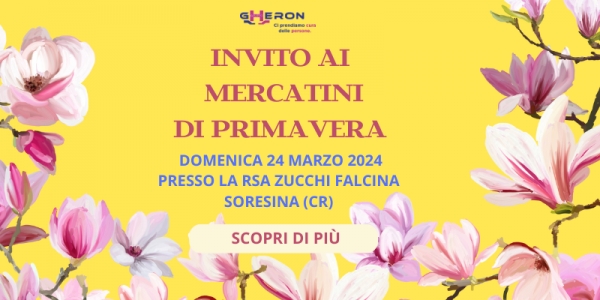 DOMENICA DELLE PALME ALLA RSA ZUCCHI FALCINA, CON I MERCATINI DI PRIMAVERA.