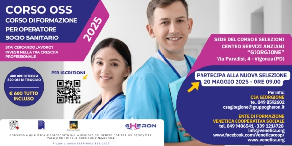 Ripartono le selezioni per il Corso OSS a Vigonza (PD): nuova data il 20 maggio 2025!