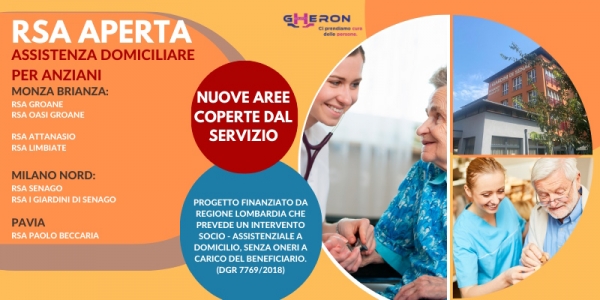 RSA APERTA: L&rsquo;ASSISTENZA DOMICILIARE EROGATA DIRETTAMENTE DALLE RSA DI GRUPPO GHERON IN LOMBARDIA